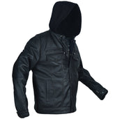 Pelle Pelle Mens Hooded Leather Jacket
